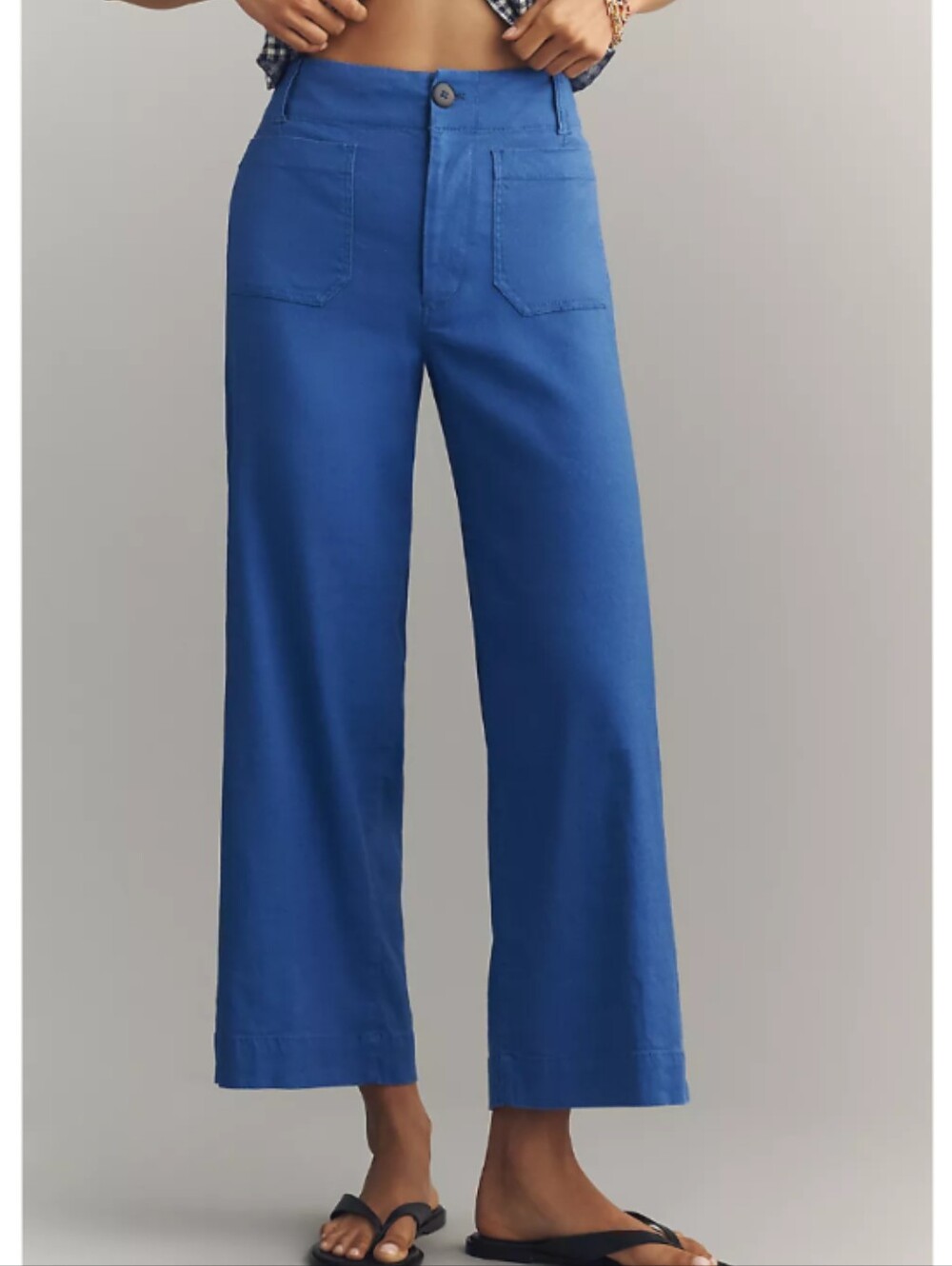 Maeve Colette Linen Stretch High Rise Wide Leg Pants